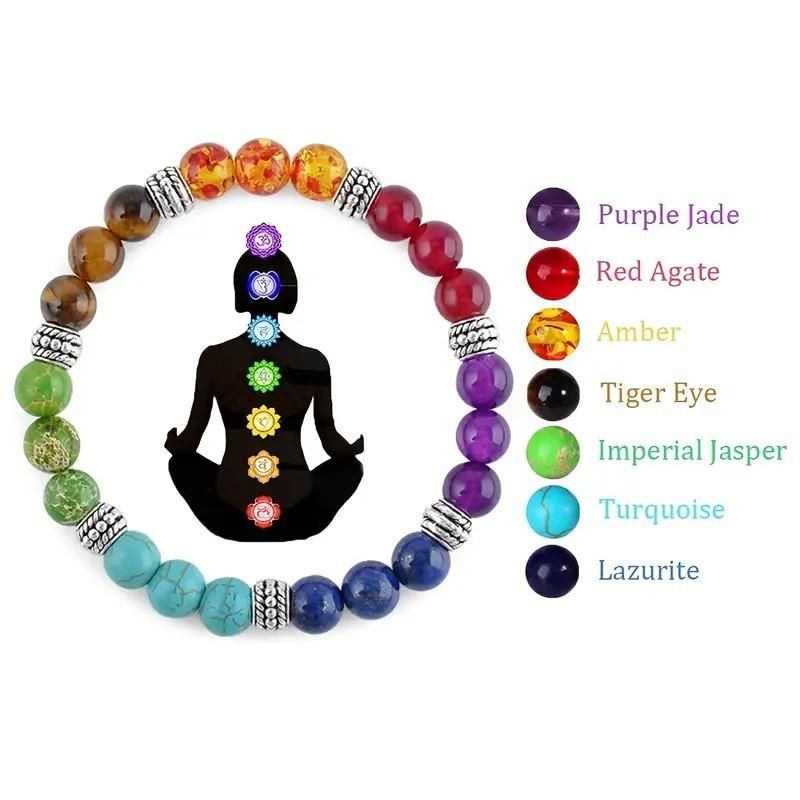 7 Chakra Stones Bracelet (Pack of 2)