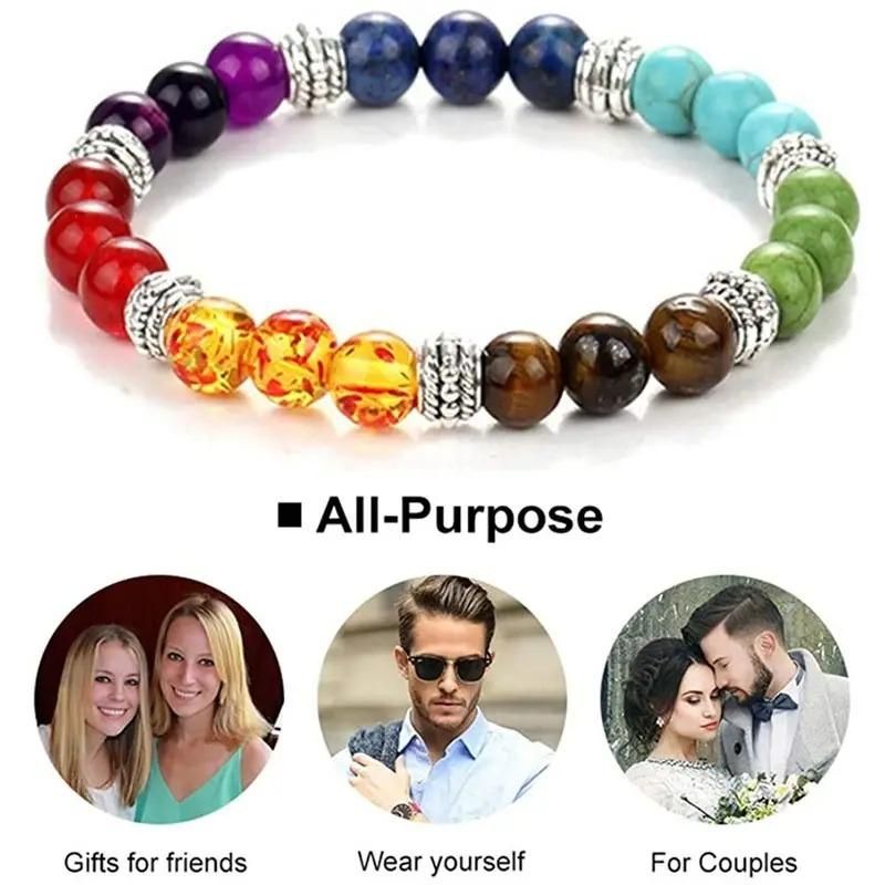 7 Chakra Stones Bracelet (Pack of 2)